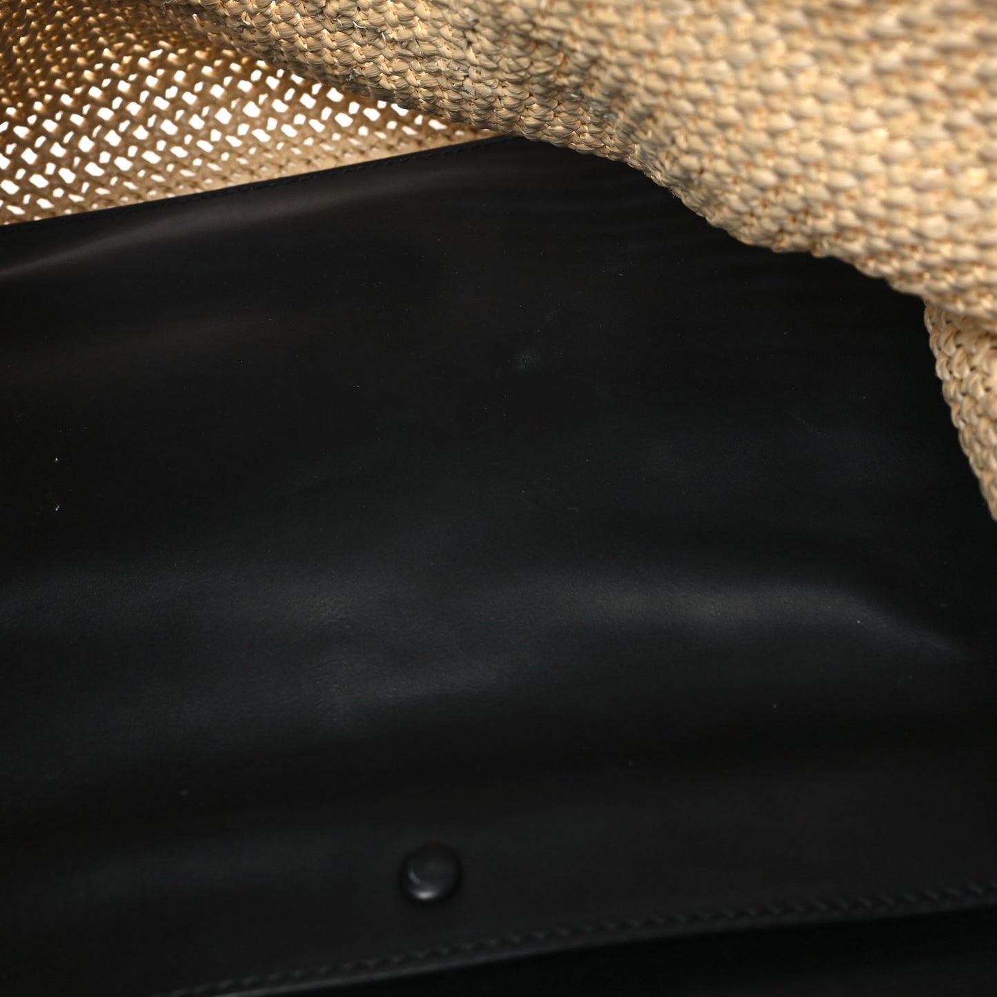Raffia Vitello King Macrame Mesh Medium Peekaboo X-Tote Natural Black Cuoio