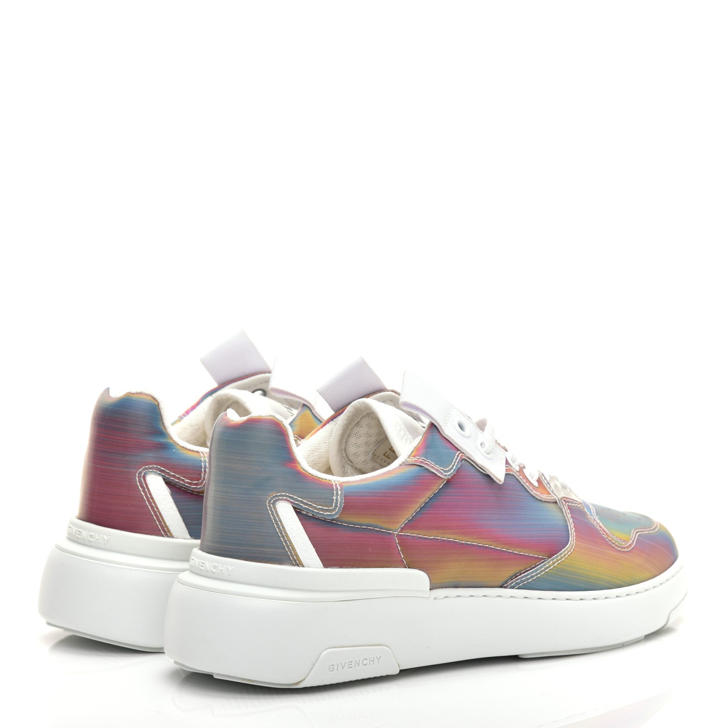 Givenchy Calfskin Wing Iridescent Low Top Sneakers 38.5 Multi 4 of 8