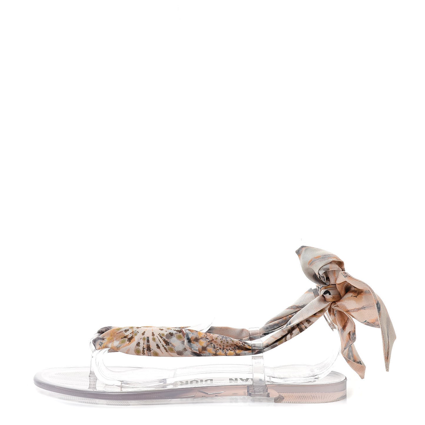 PVC Silk KaleiDiorscopic Mitzah Scarf Thong Sandals 38