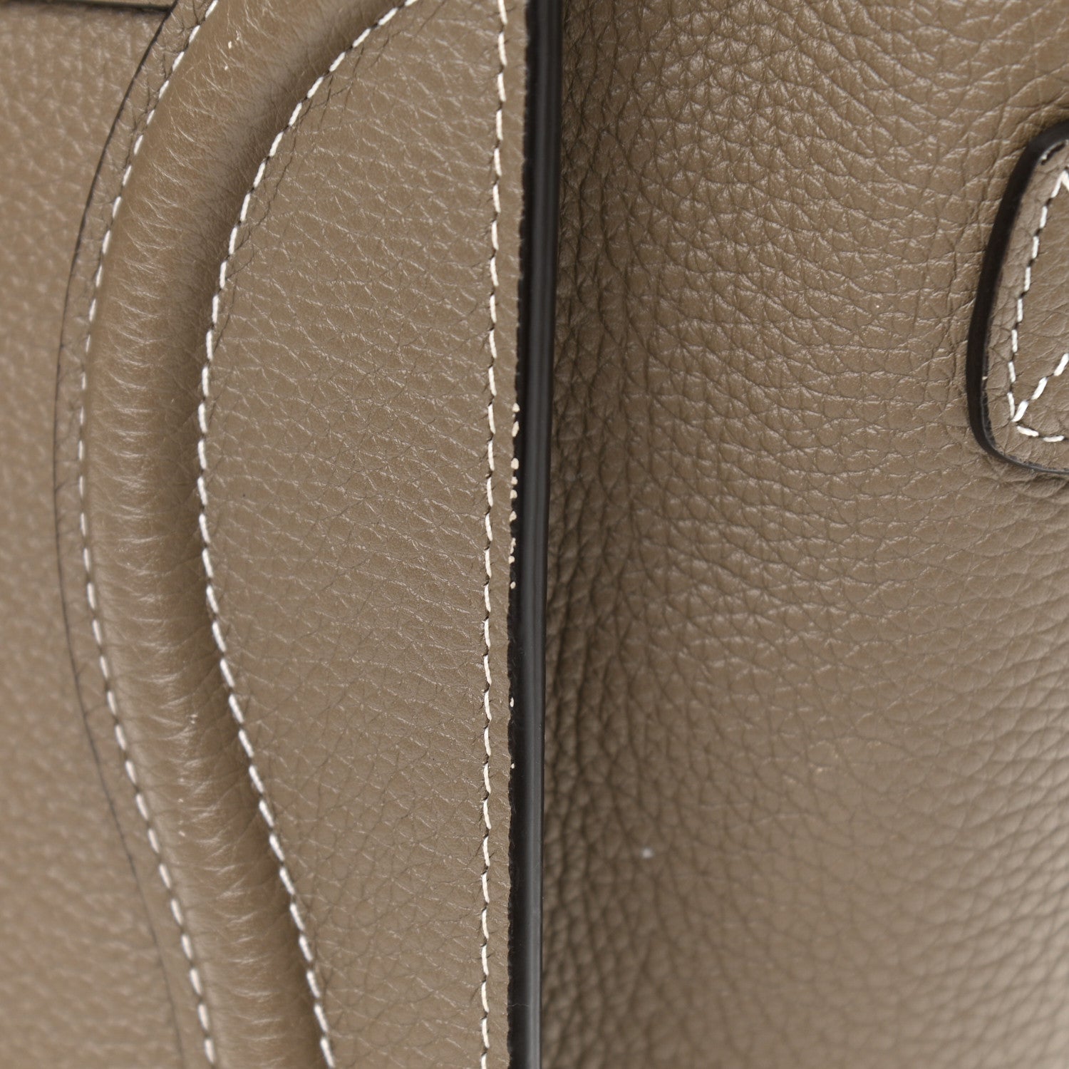 Celine Drummed Calfskin Micro Luggage Souris 11 of 11