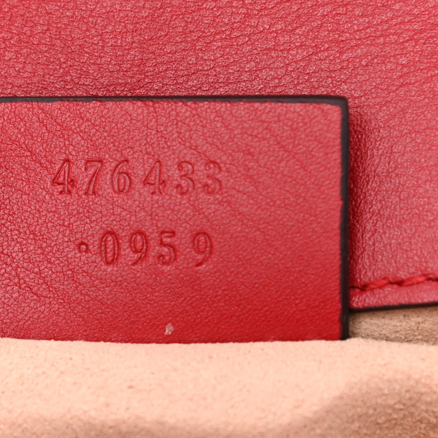 Calfskin Matelasse Super Mini GG Marmont Shoulder Bag Hibiscus Red