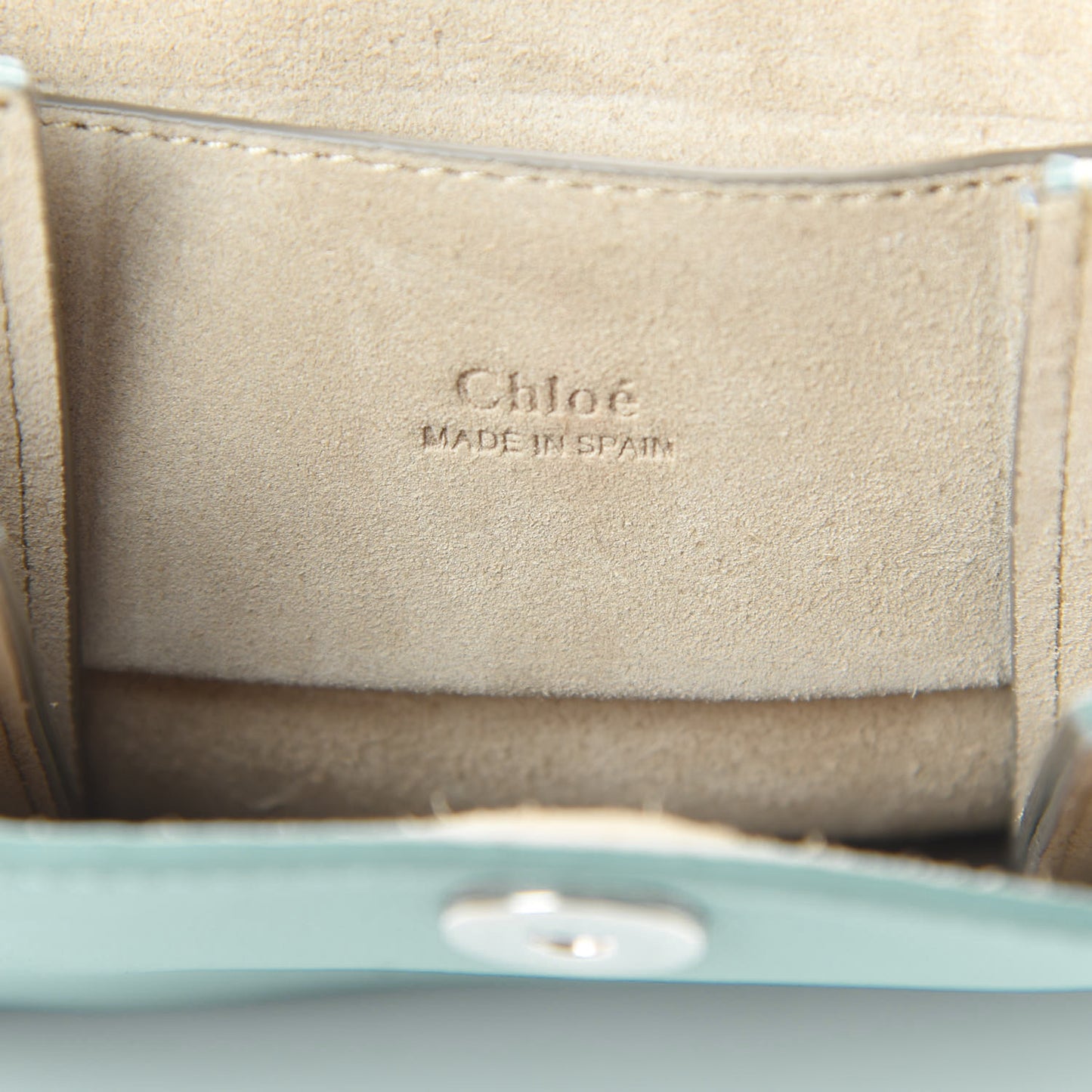 Suede Calfskin Mini Faye Bracelet Bag Cloudy Blue