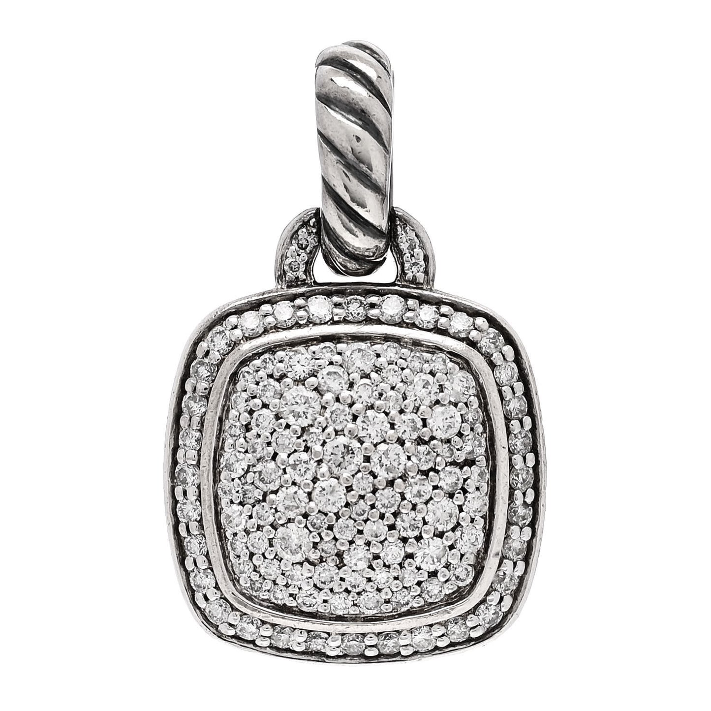 Sterling Silver Diamond 11mm Albion Enhancer Pendant
