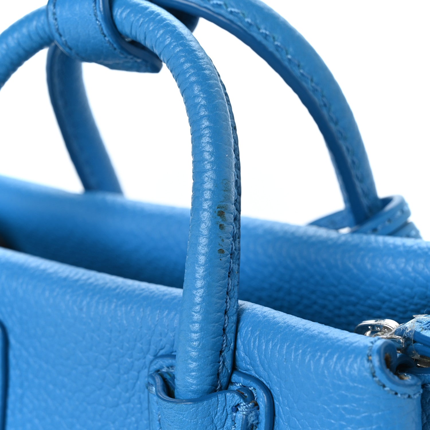 MCM Grained Calfskin X-Mini Milla Tote Tile Blue 9 of 9
