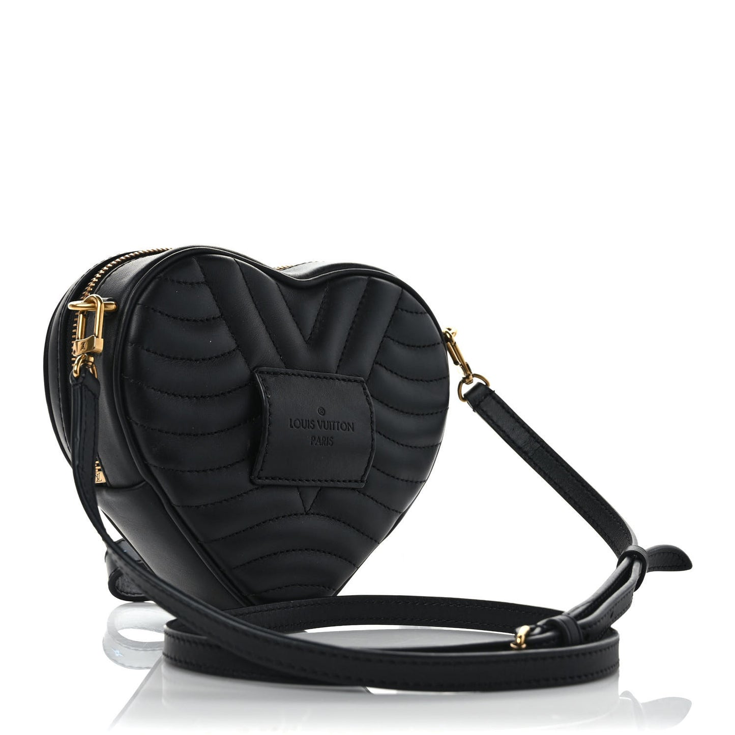 Calfskin New Wave Heart Bag Black