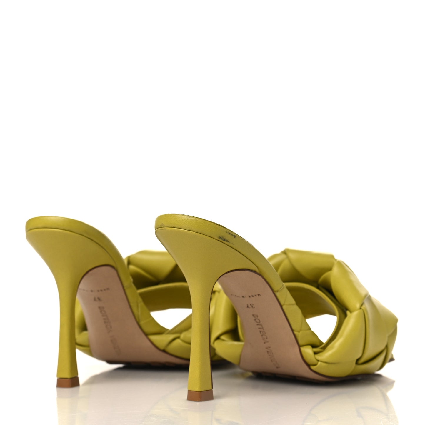 Nappa Maxi Intrecciato Lido 90mm Mule Sandals 37 Acid