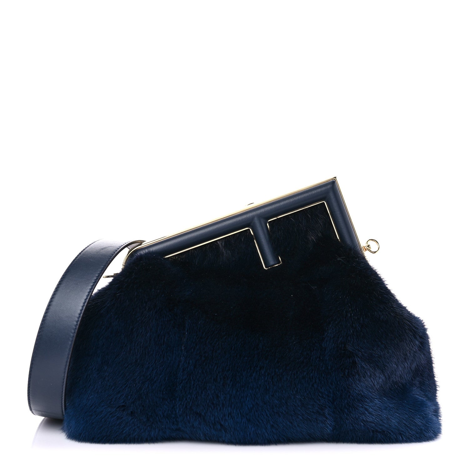 Fendi Mink Nappa Medium Fendi First Blue Black 1116349 – FASHIONPHILE