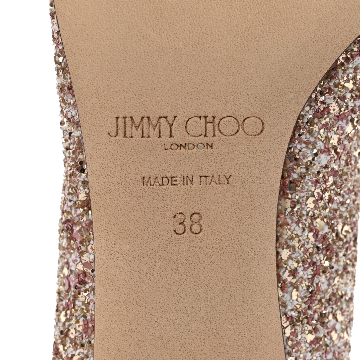 Glitter Pointy Toe Pumps 38 Pink