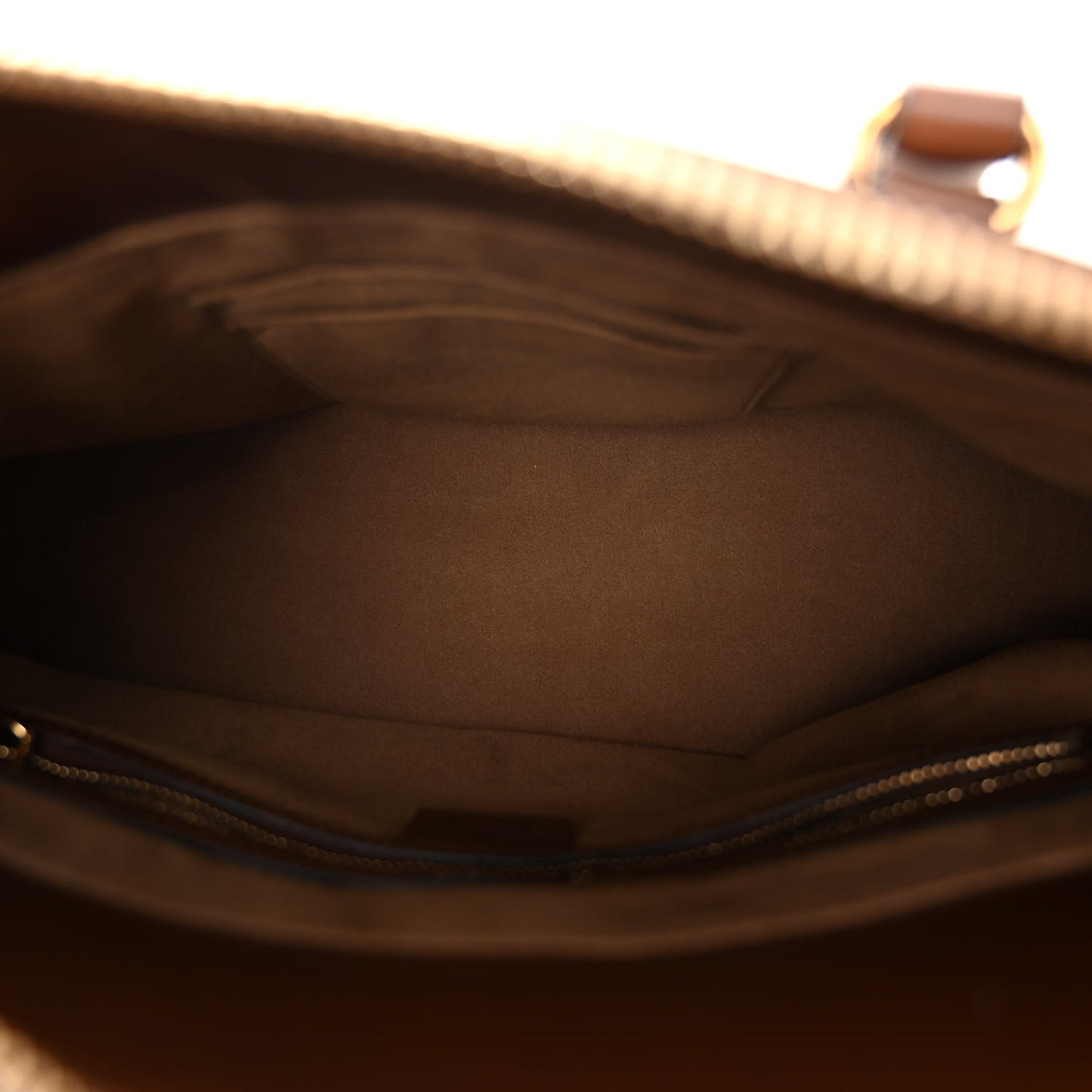GG Supreme Monogram Small Zip Top Tote Beige Tuscany