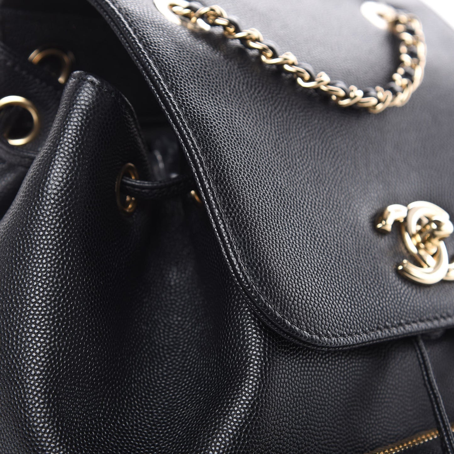 Caviar Quilted Business Affinity Backpack Black