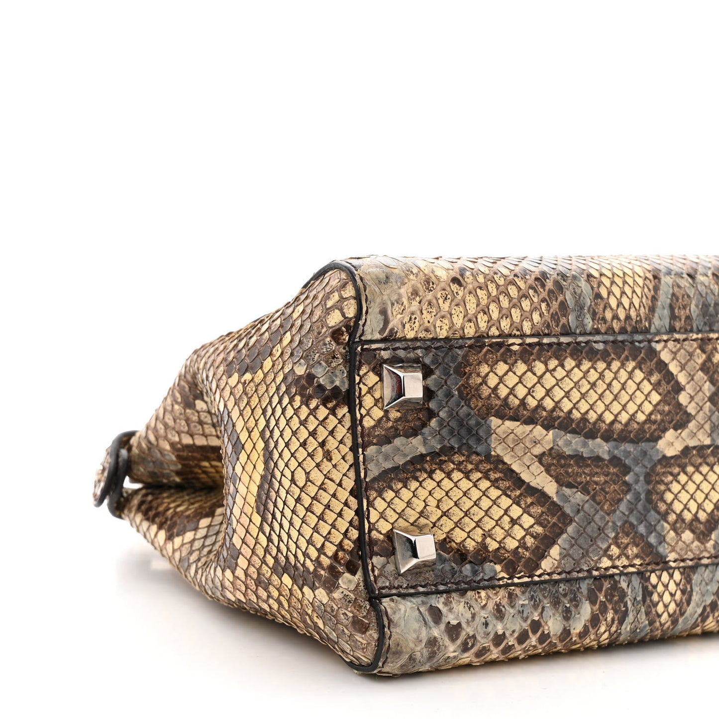 Snakeskin Studded Mini Peekaboo Iconic Satchel Multicolor