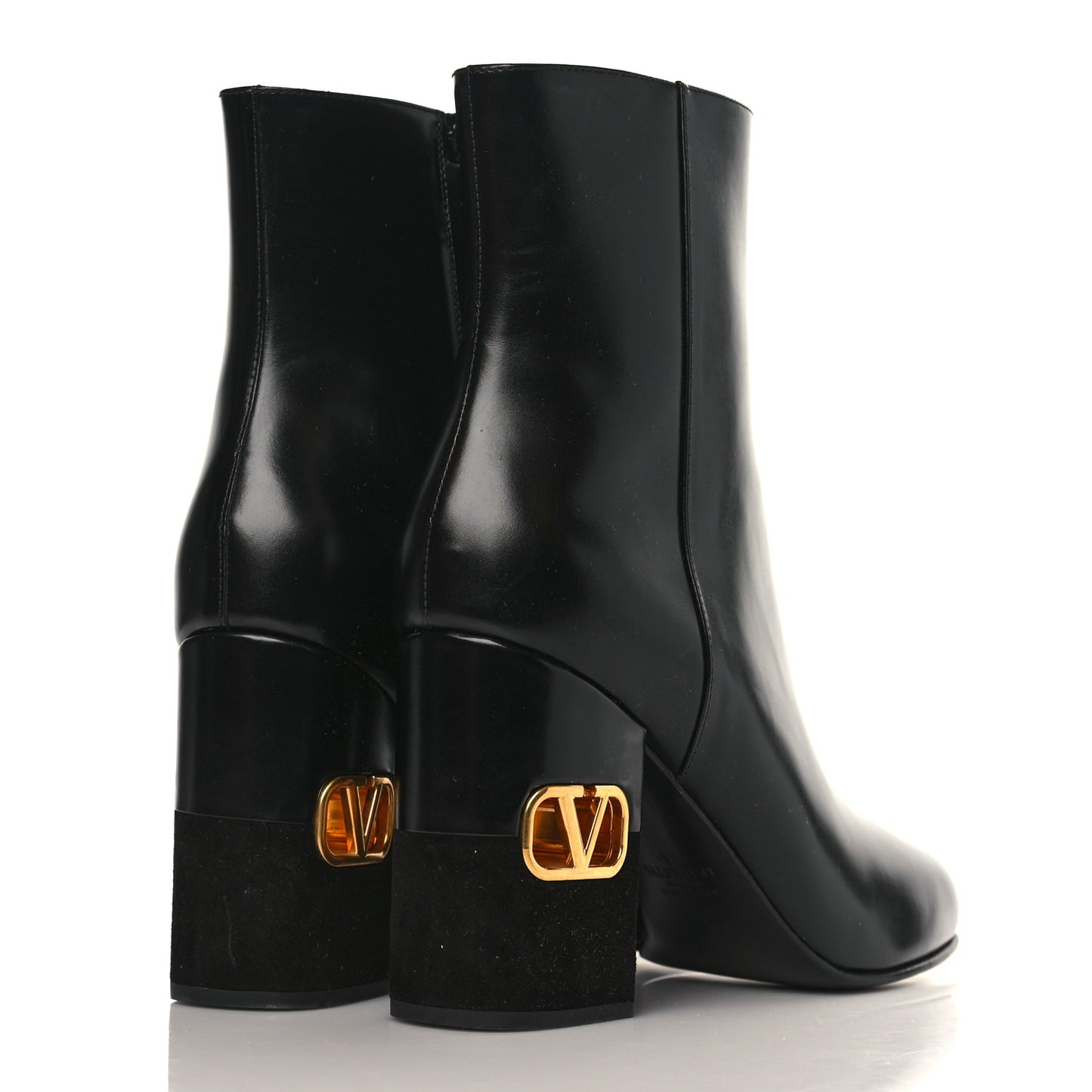 Heritage Calfskin VLogo 90mm Ankle Booties 38 Black