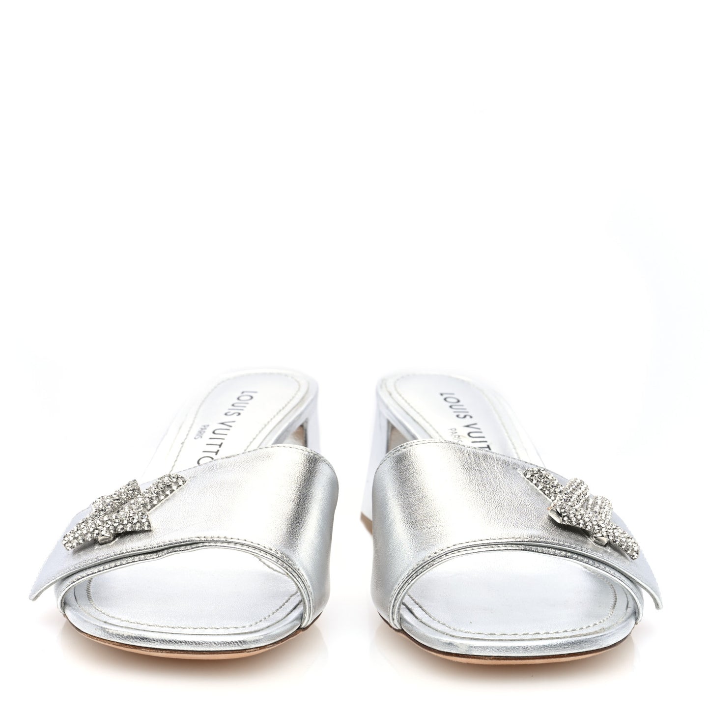 Metallic Calfskin Shake Platform Sandal 37.5 Silver