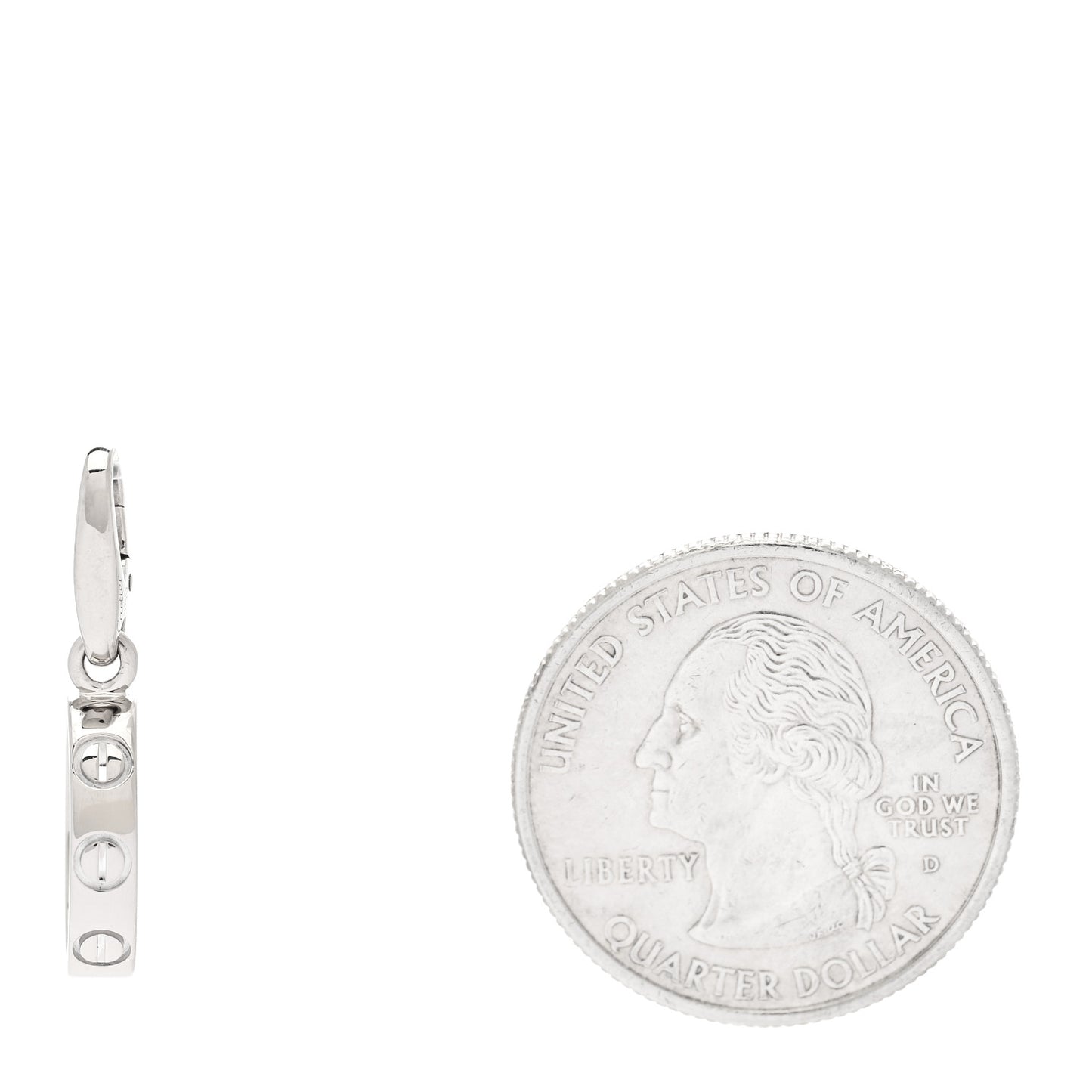 18K White Gold LOVE Ring Charm