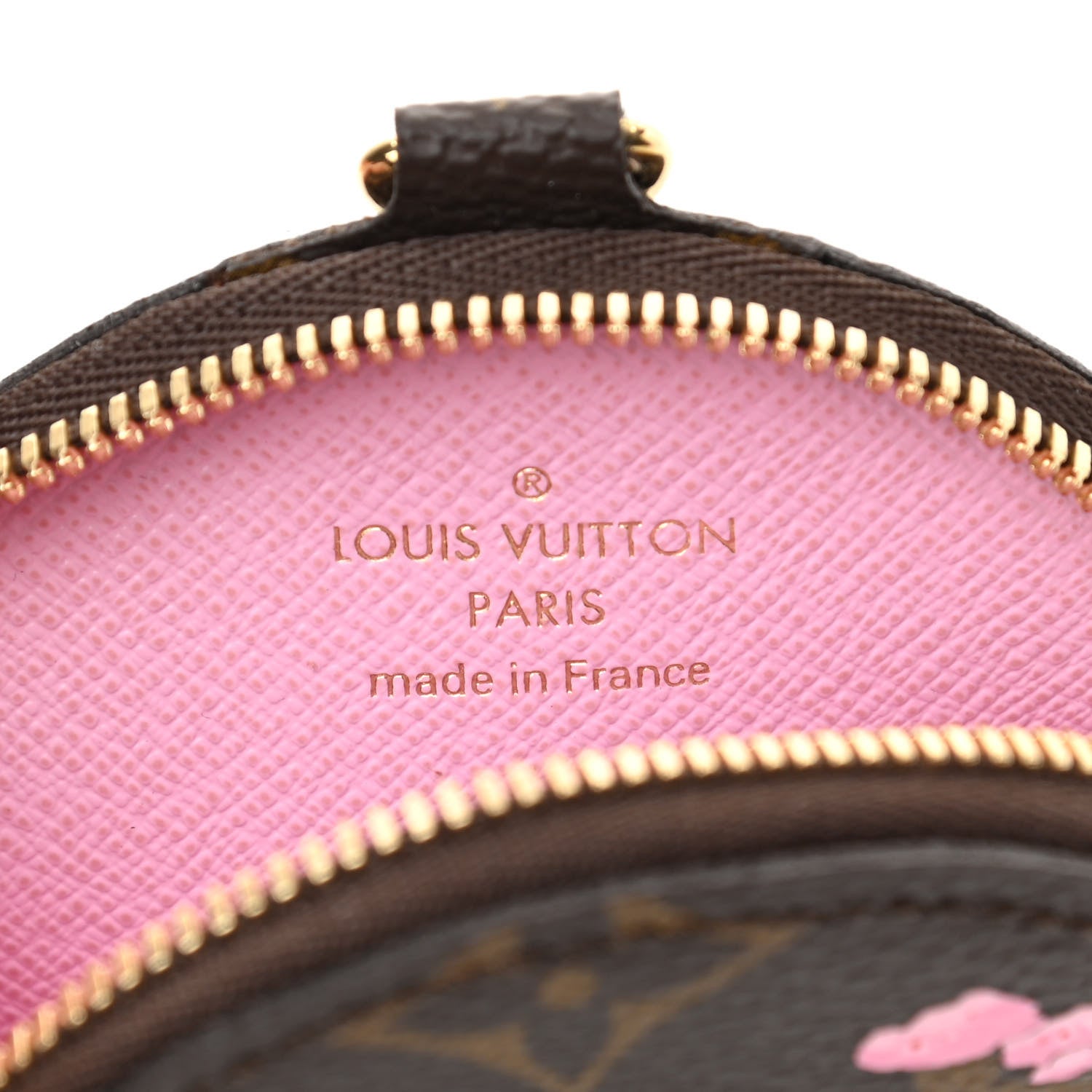 Louis Vuitton Monogram 2021 Christmas Animation Japanese Garden Round Coin Purse Wisteria Pink 6 of 7