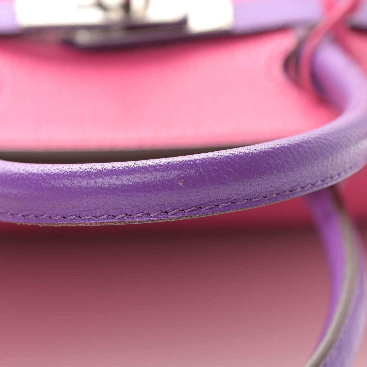 Chevre Bi-Color Horseshoe Birkin 30 Rose Shocking Iris