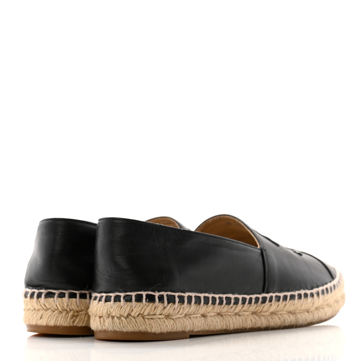 Chanel Lambskin CC Espadrilles 37 Black 4 of 9
