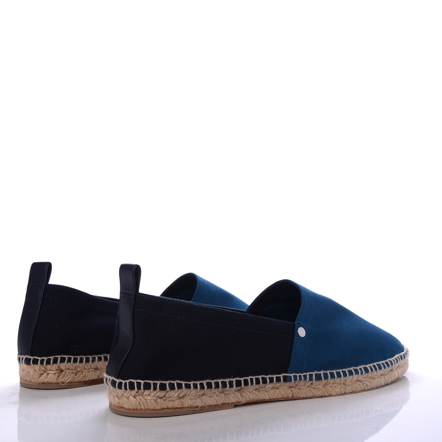 Hermes Toile Mens Eusebio Espadrilles 44 Marine 5 of 9