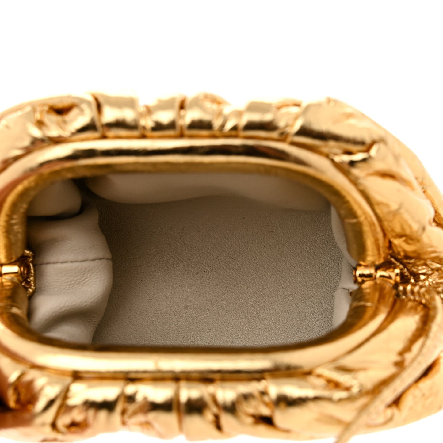 Metallic Crinkled Lambskin The Coin Purse Oro