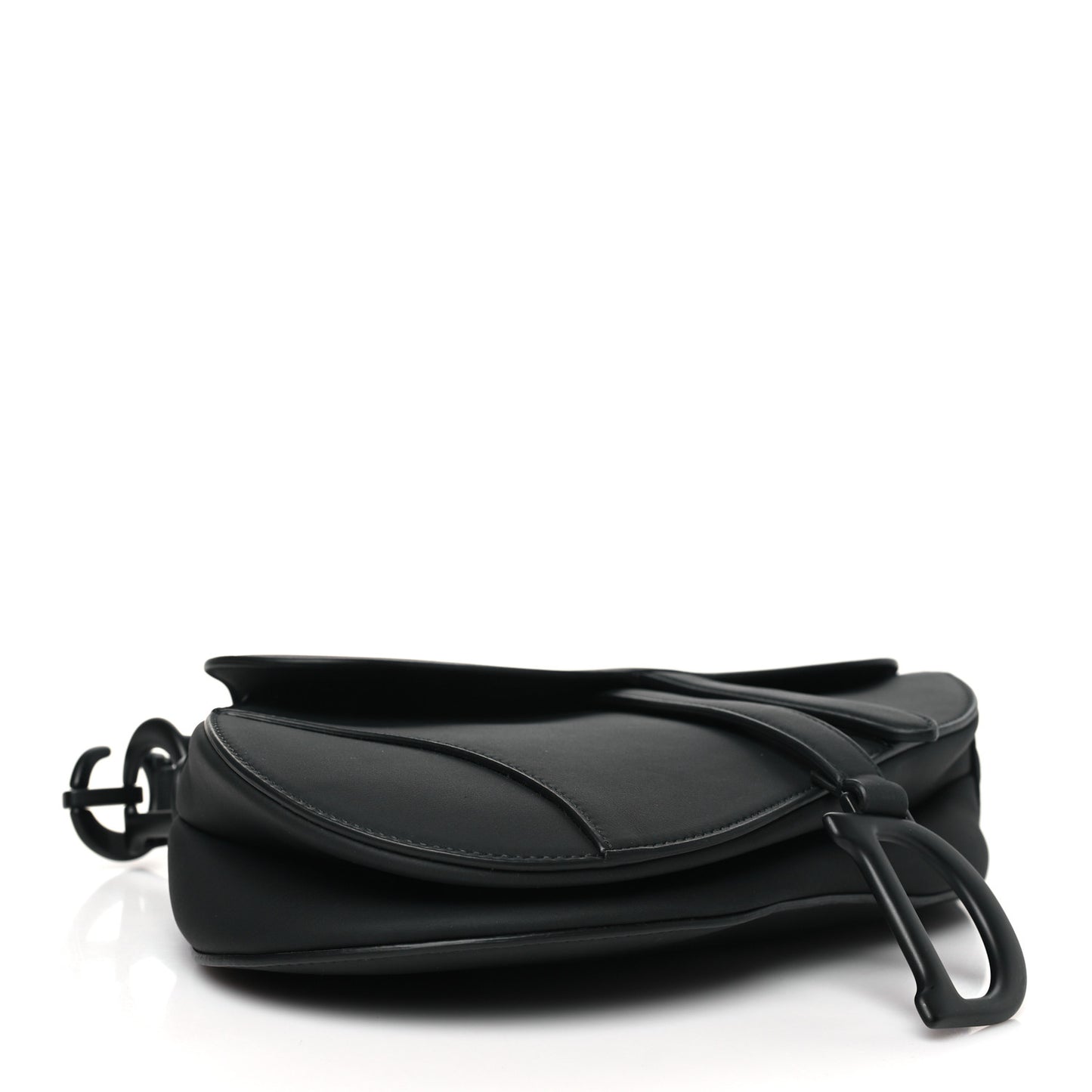 Ultra Matte Calfskin Saddle Bag Black