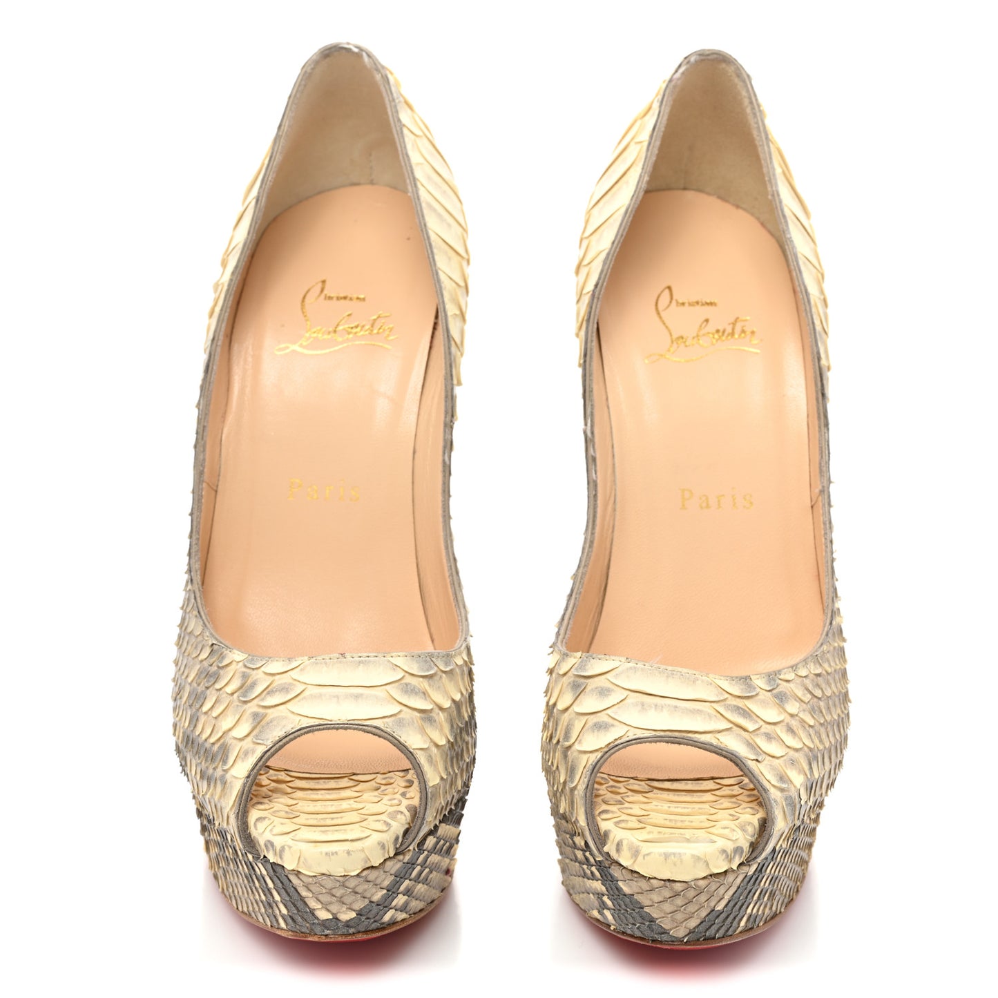 Python Lady Peep 150 Pumps 37.5 Beige