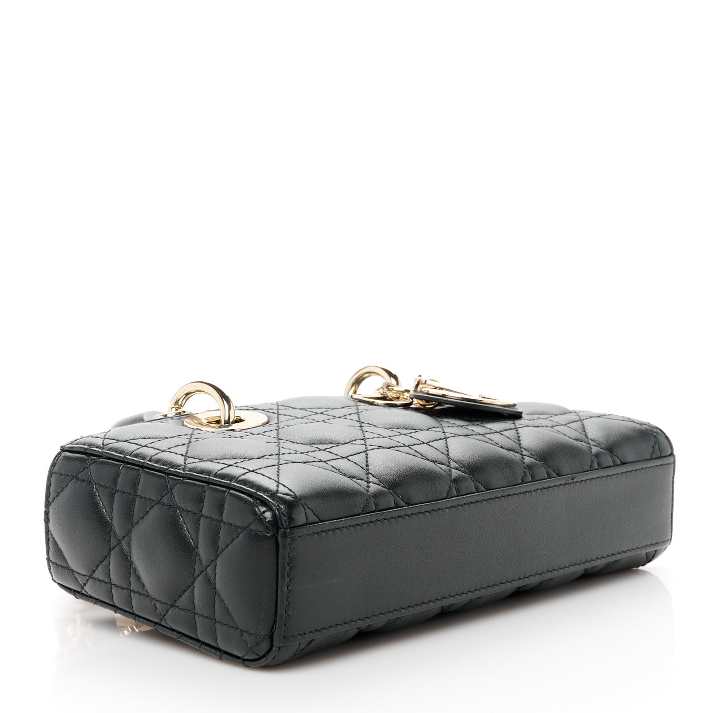 Lambskin Cannage Small Lady D-Joy Black