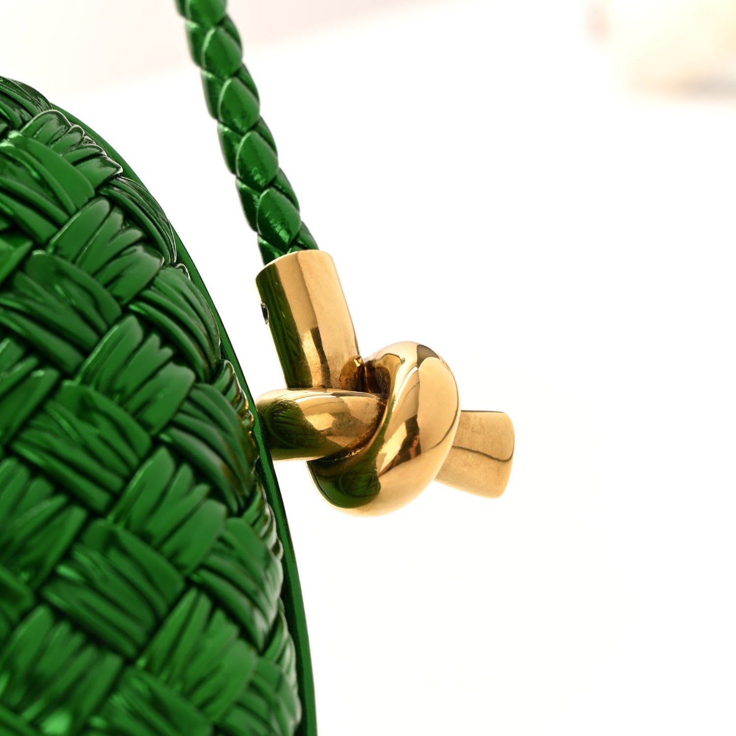 Metallic Calfskin Intrecciato Knot On Strap Envy