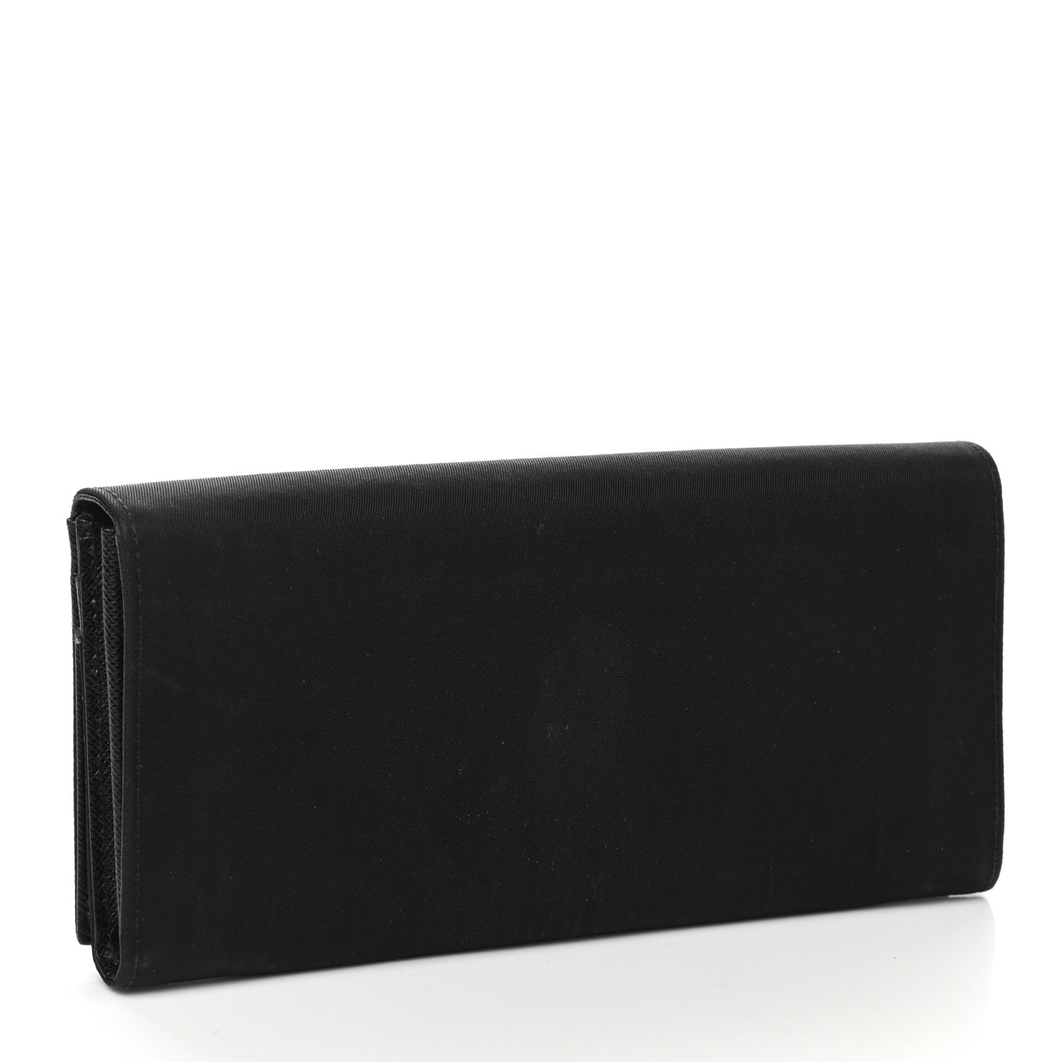 Prada Tessuto Nylon Saffiano Flap Wallet Black 3 of 8