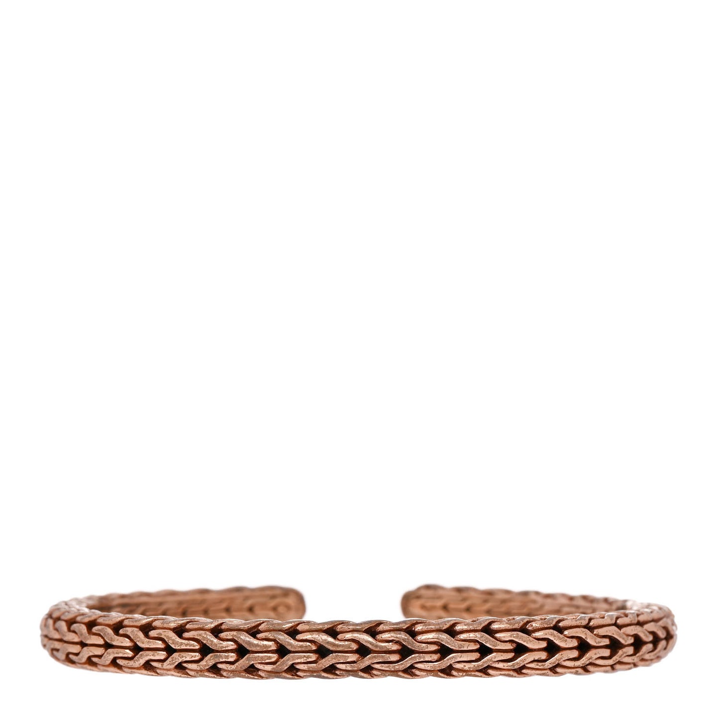 Bronze 6mm Slim Classic Chain Hinged Cuff Bracelet