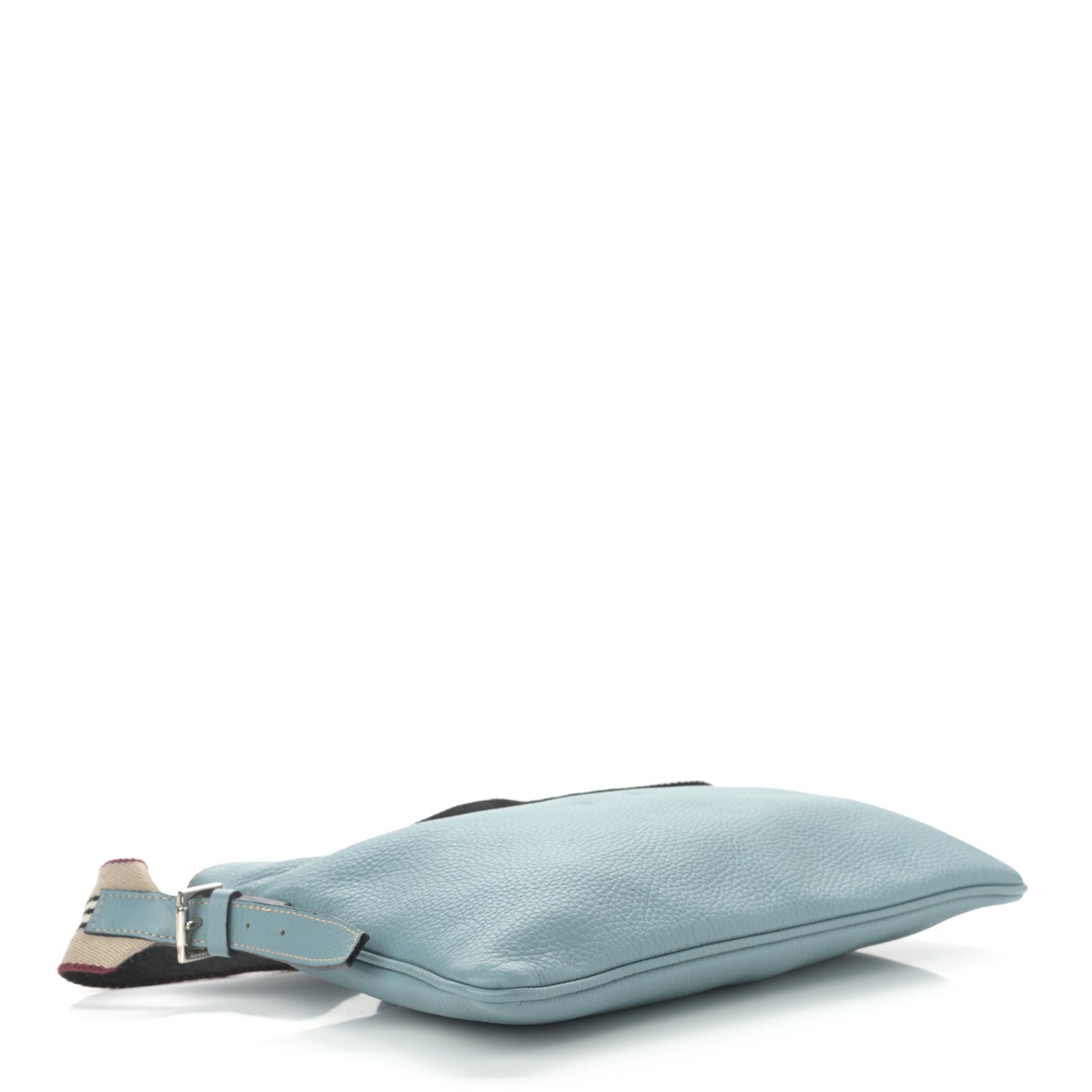 Grainy Calfskin Crossbody Bag Light Blue