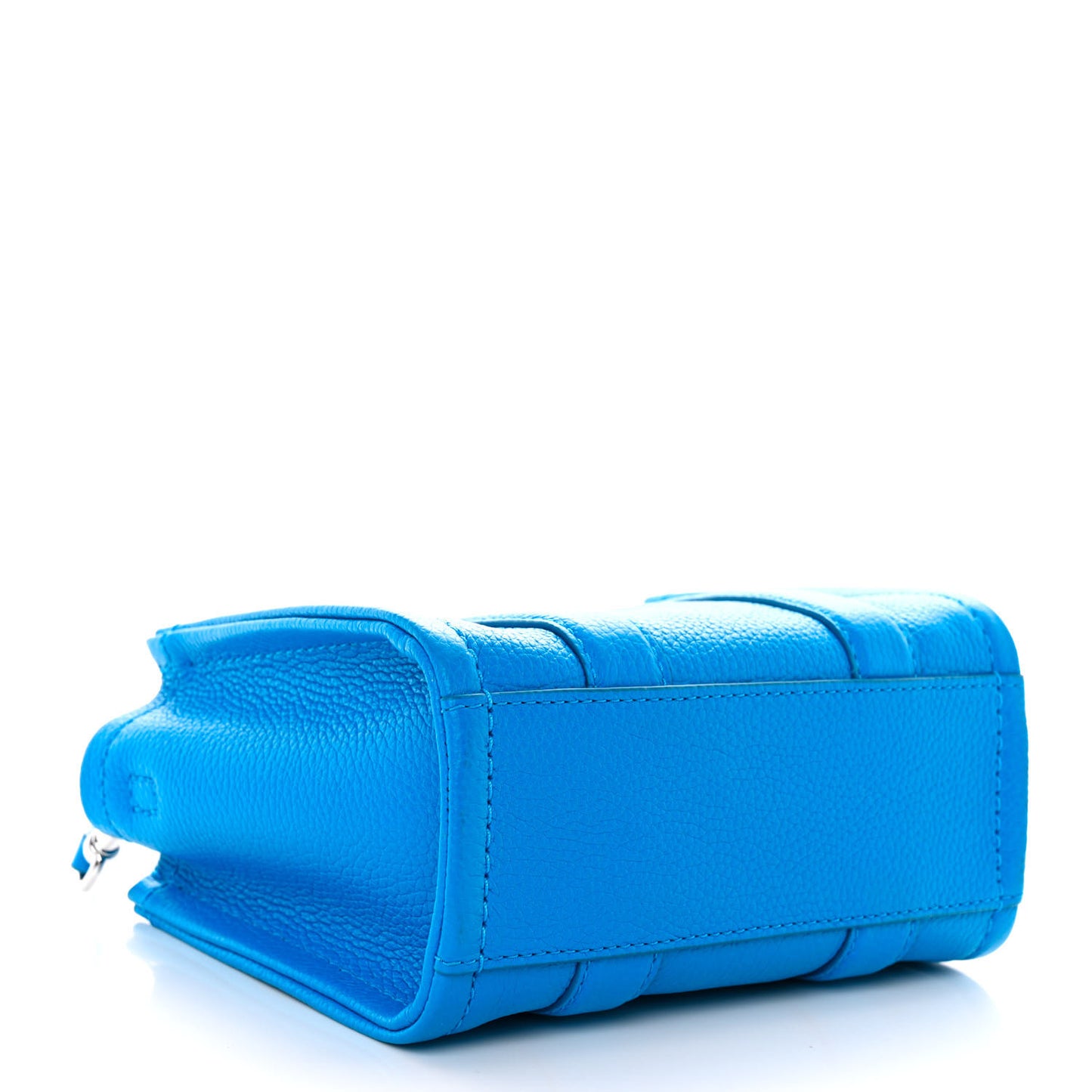 Grained Calfskin Micro The Tote Bag Scuba Pool