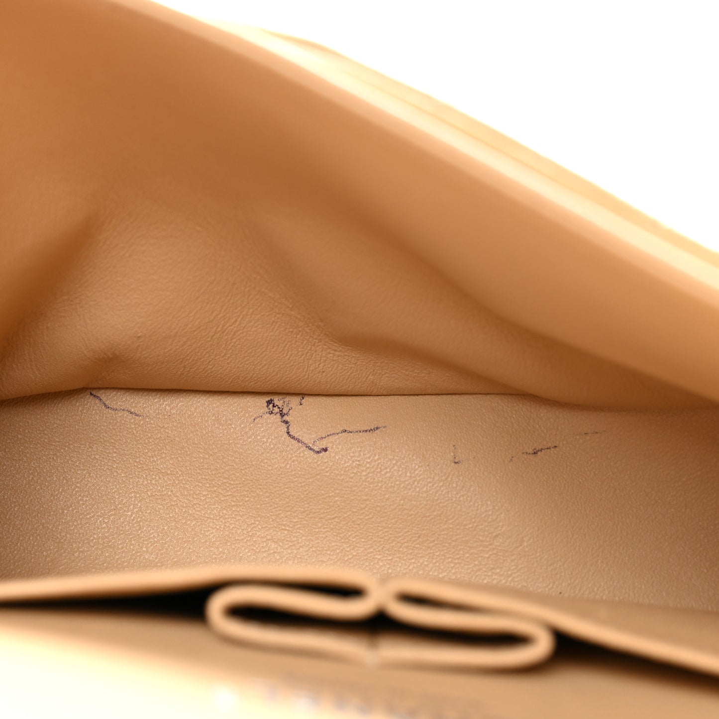 Caviar Quilted Medium Double Flap Beige
