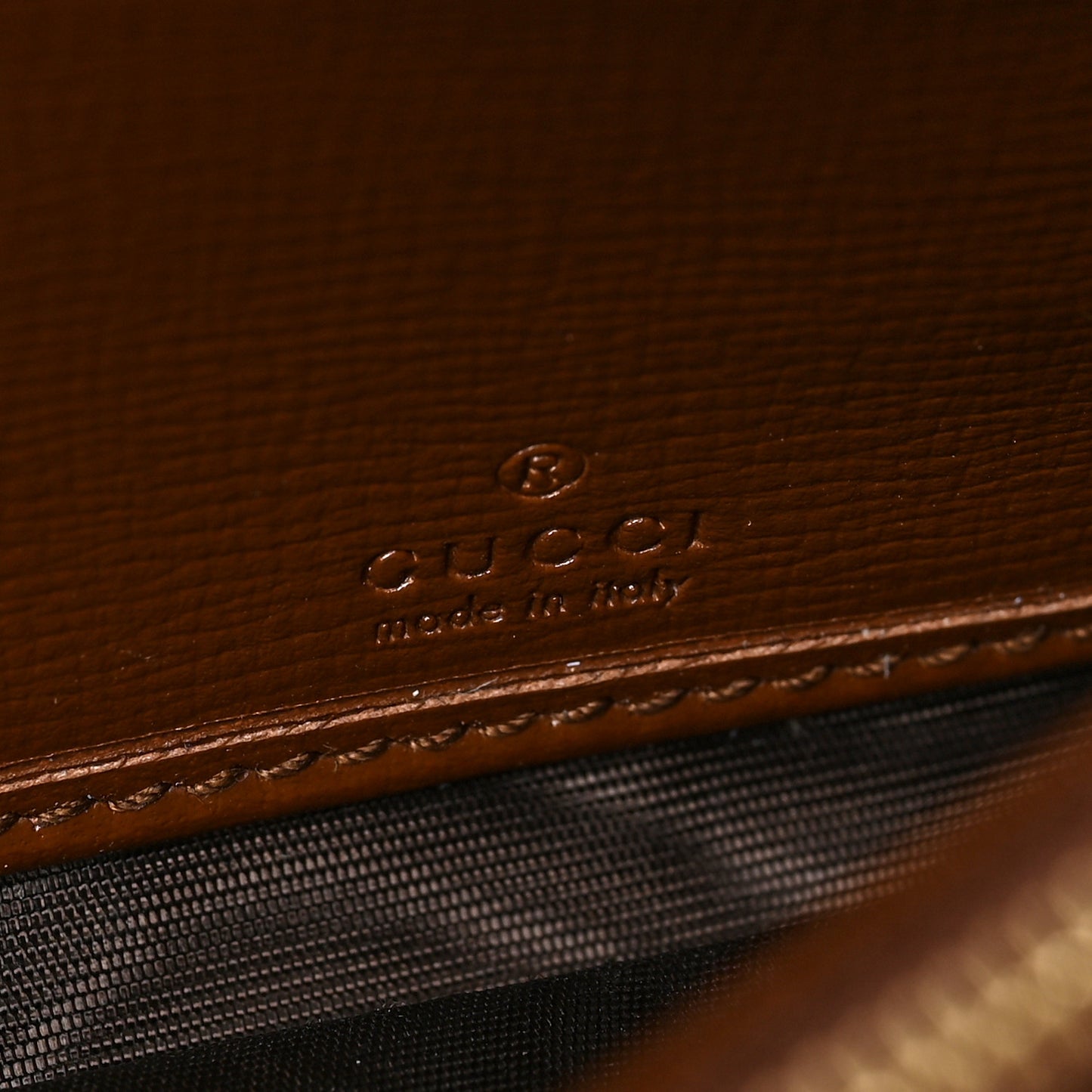 GG Supreme Monogram Azalea Calfskin Web Jackie 1961 Chain Wallet Beige Ebony Brown Sugar