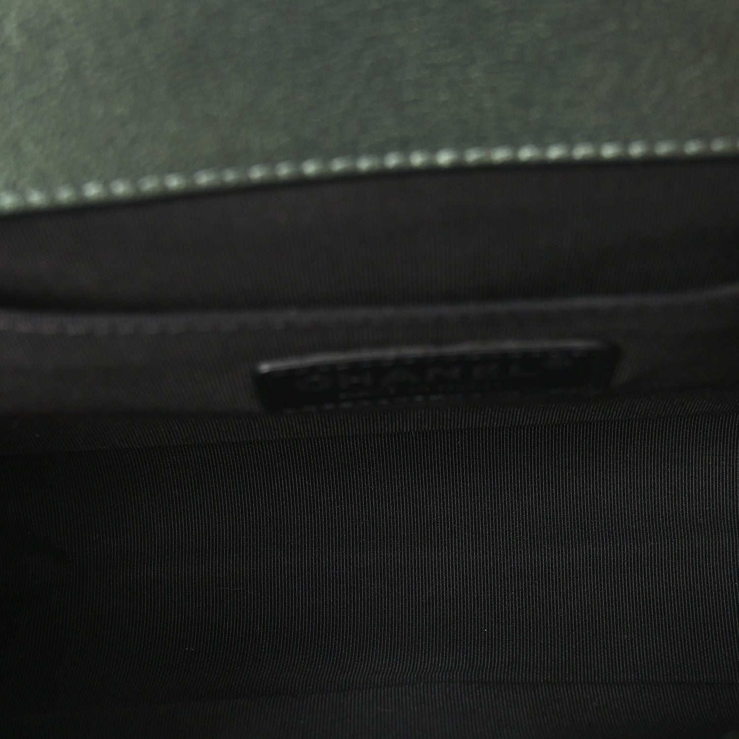 Chanel Iridescent Goatskin Quilted Medium Boy Flap Green 5 of 10