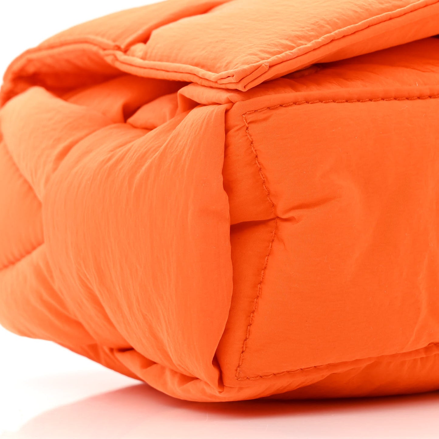 Nylon Intrecciato Padded Tech Small Cassette Bag Orange