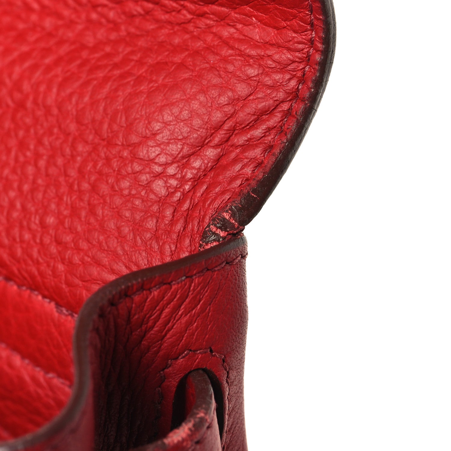 Hermes Taurillon Clemence Kelly Retourne 28 Rouge Vif 13 of 15