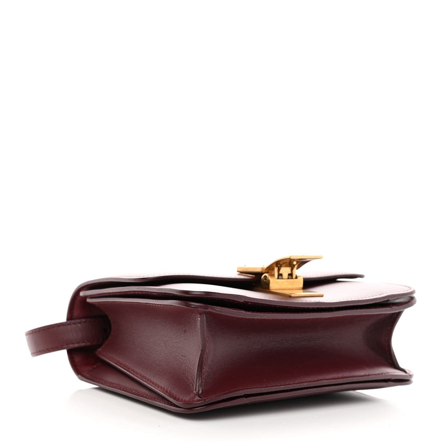 Box Calfskin Small Classic Box Flap Bag Burgundy