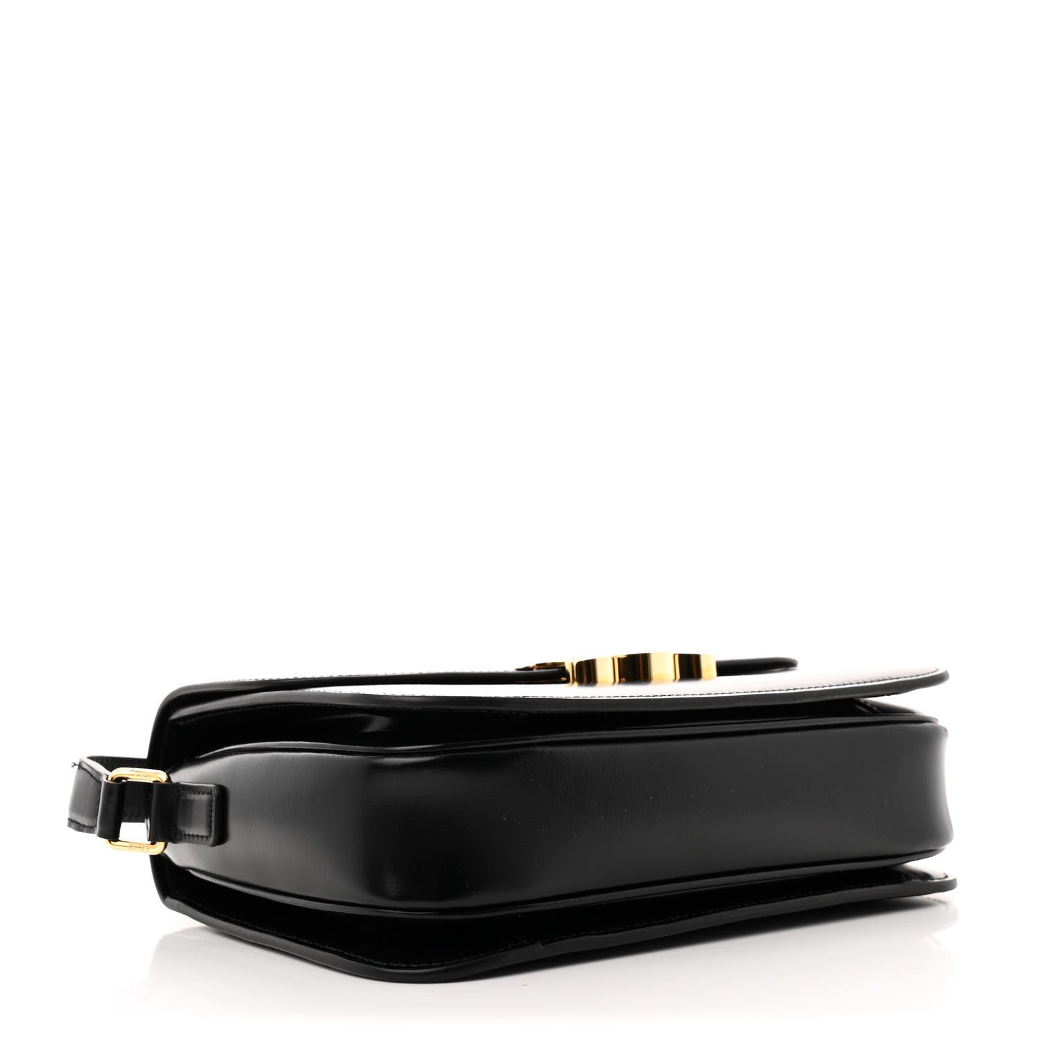 Celine Shiny Calfskin Medium Triomphe Black 4 of 11