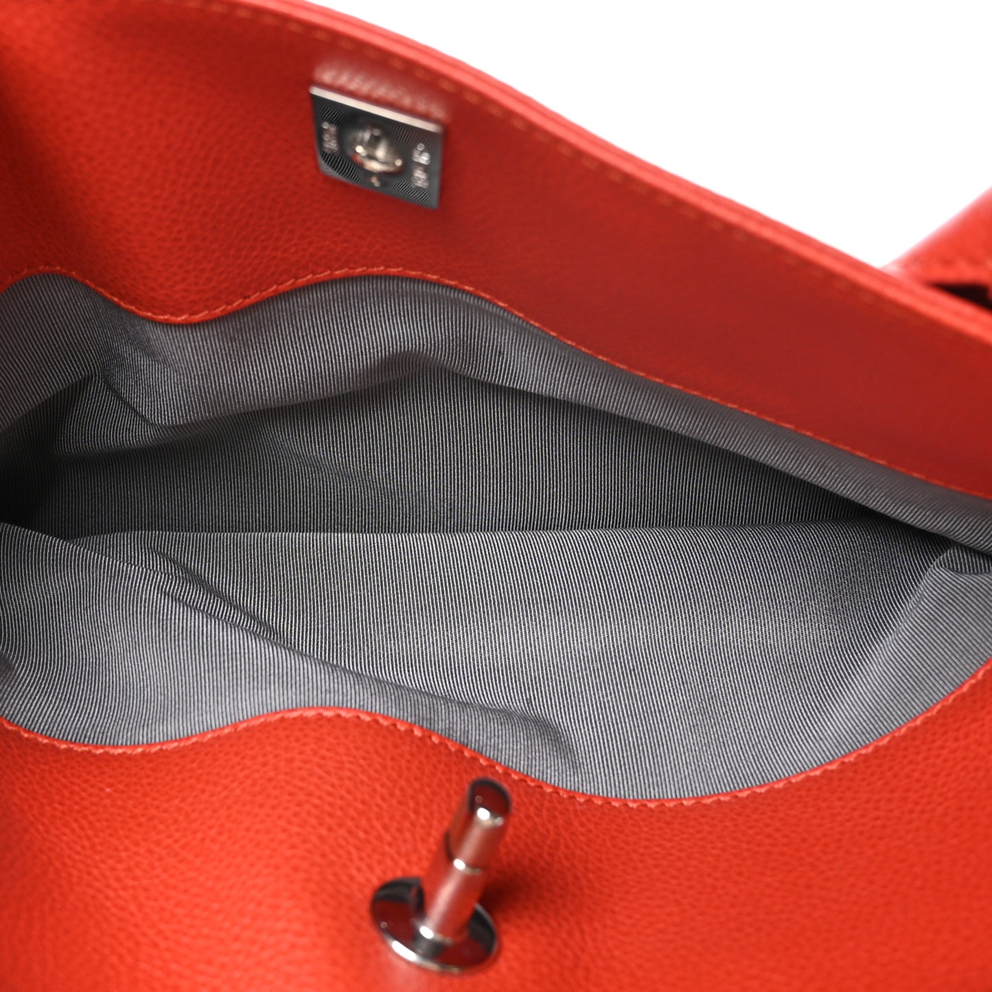 Calfskin Small Cerf Executive Shopper Tote Orange