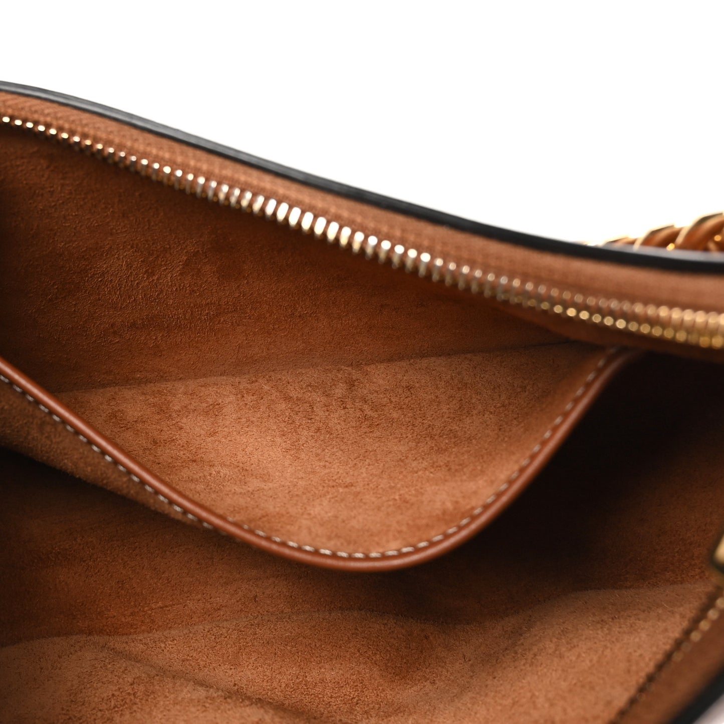 Smooth Calfskin Medium Chain Strap Ava Shoulder Bag Tan