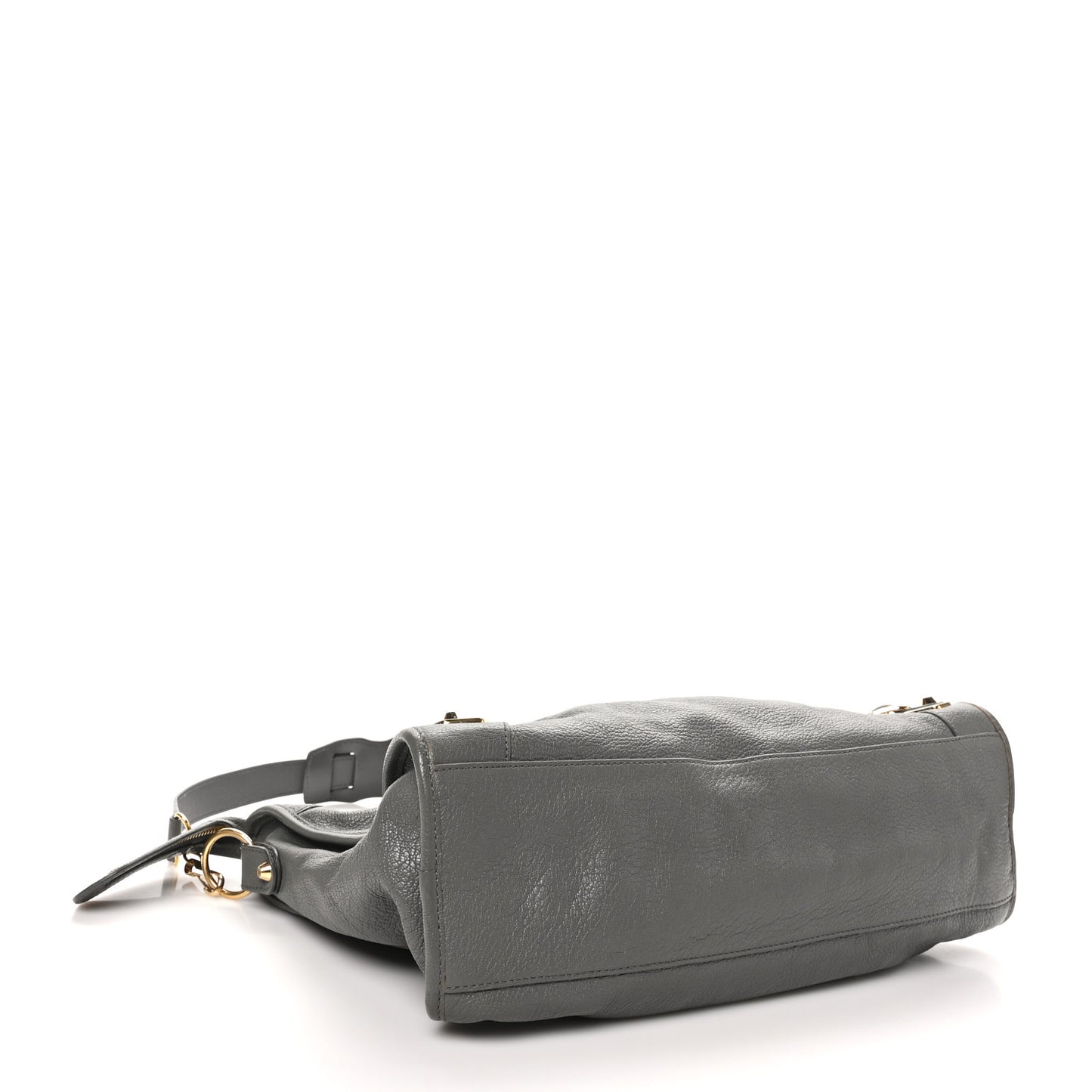 Chevre Gold Metallic Edge Hardware City Gris Acier