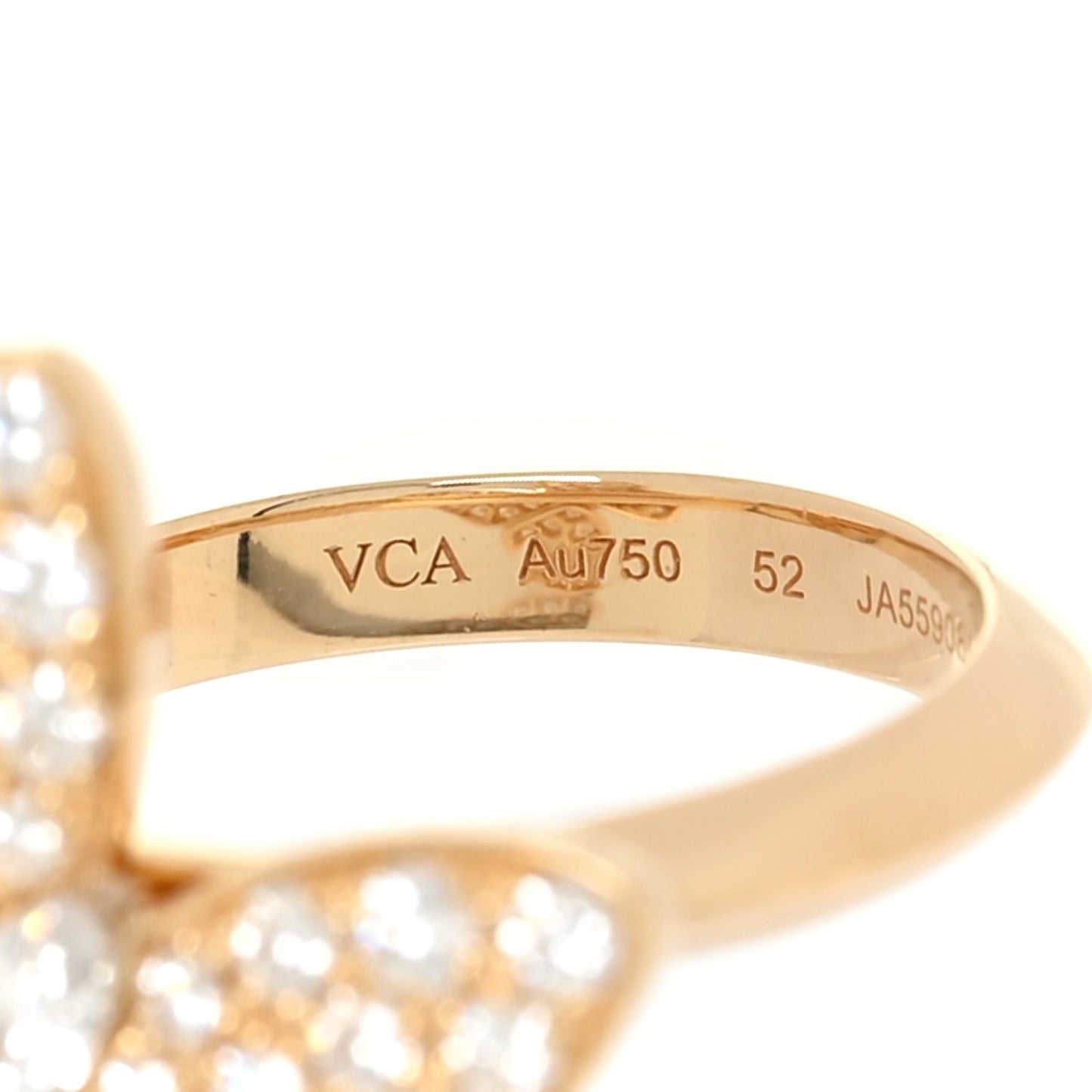 18K Yellow Gold Two Butterfly Ring 52 6