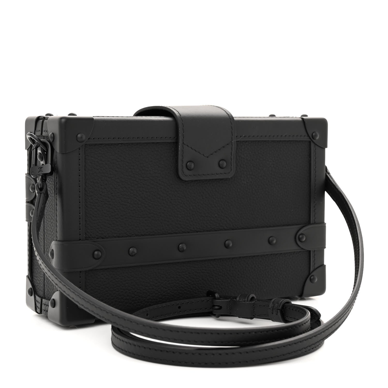 Louis Vuitton Calfskin Petite Malle Black 3 of 10