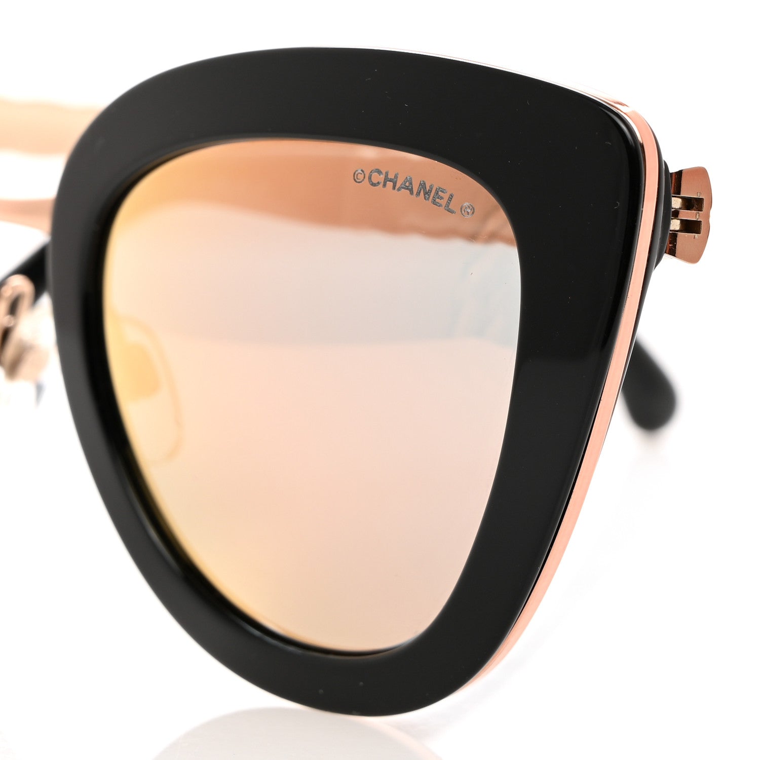 Chanel Cat Eye Quilted Sunglasses 5368 Black Pink 7 of 8