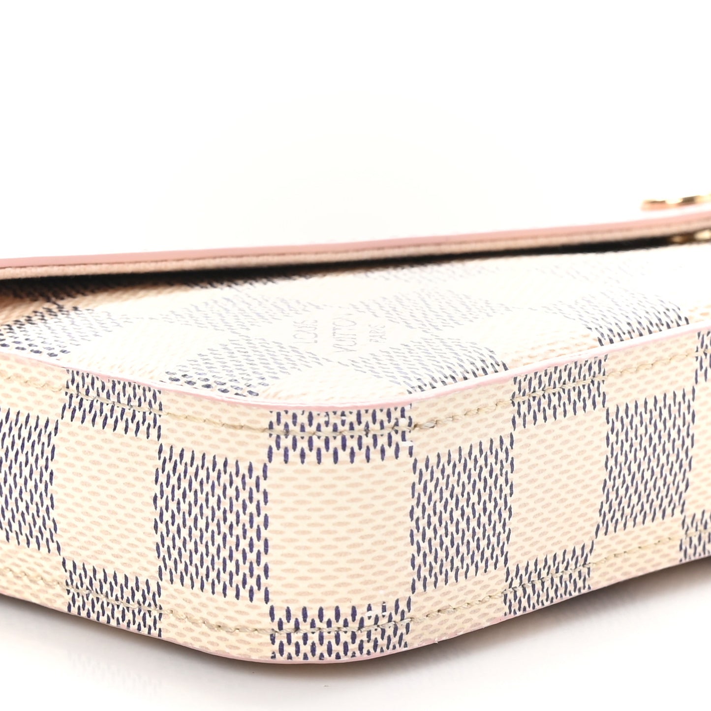 Damier Azur Calfskin Pochette Felicie Eau de Rose