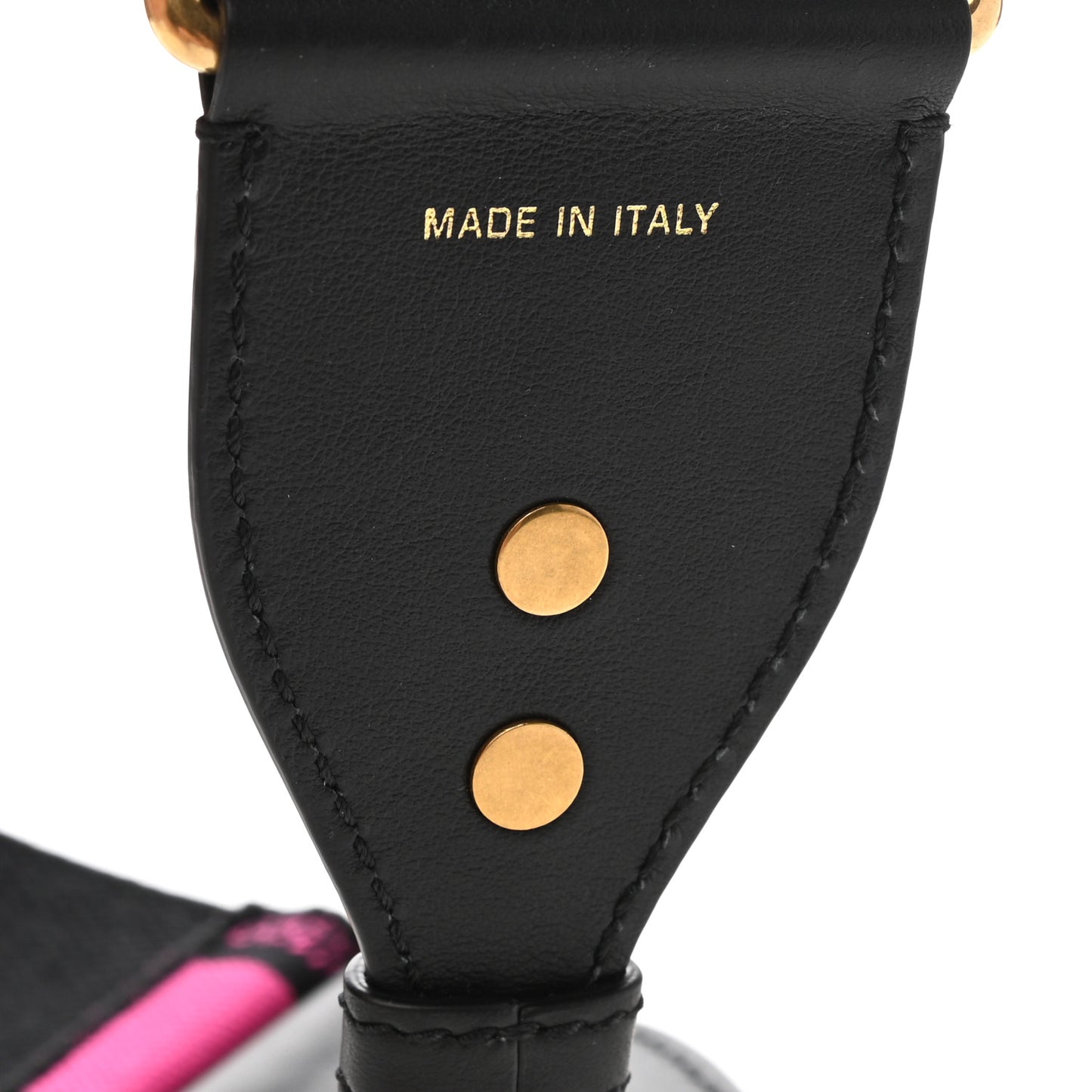 Canvas Embroidered Shoulder Strap Fuchsia Bleu