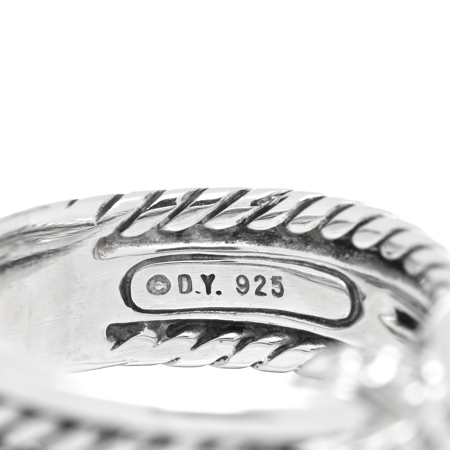 Sterling Silver Diamond X Crossover Ring 47 4