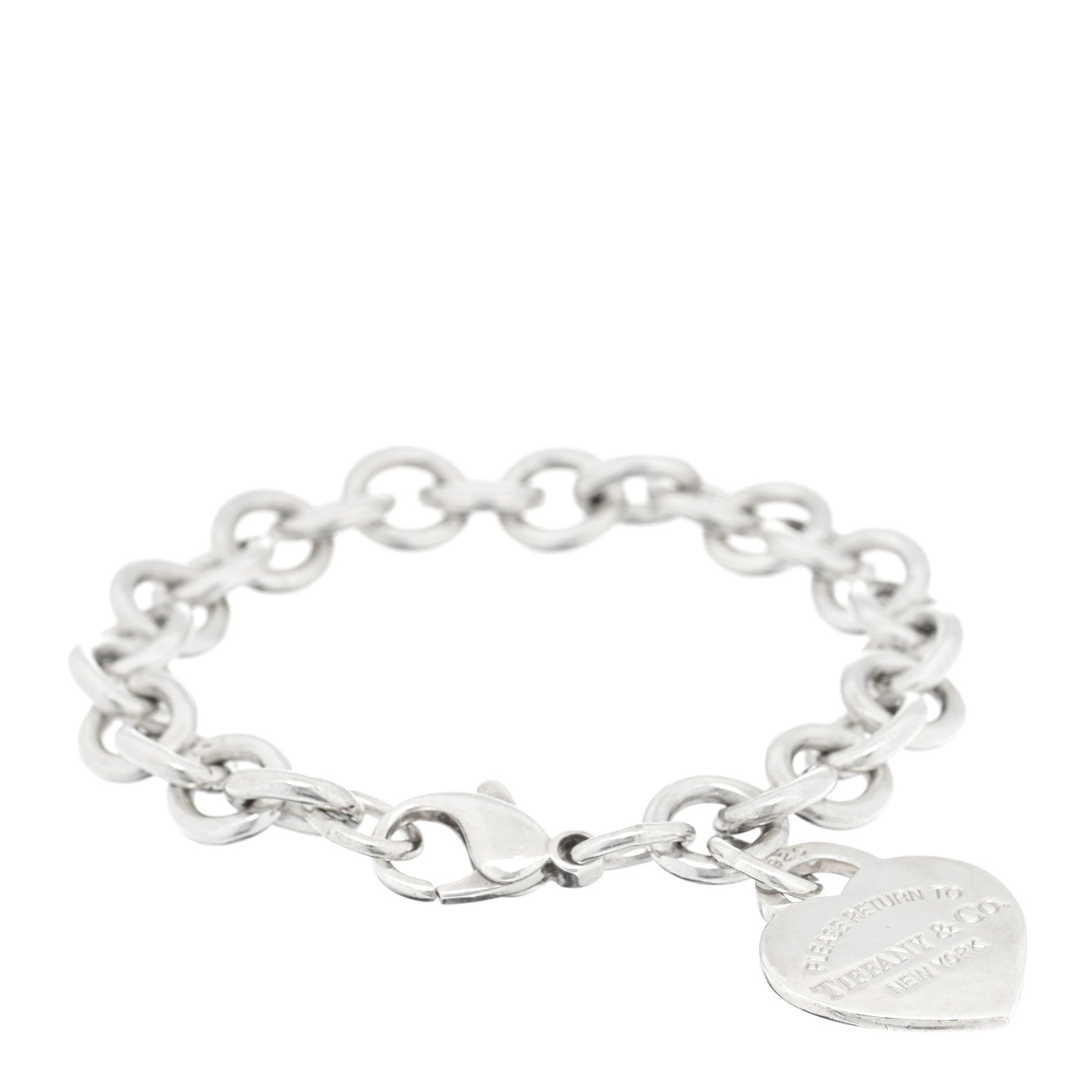 Tiffany Sterling Silver Return to Tiffany Heart Tag Charm Bracelet