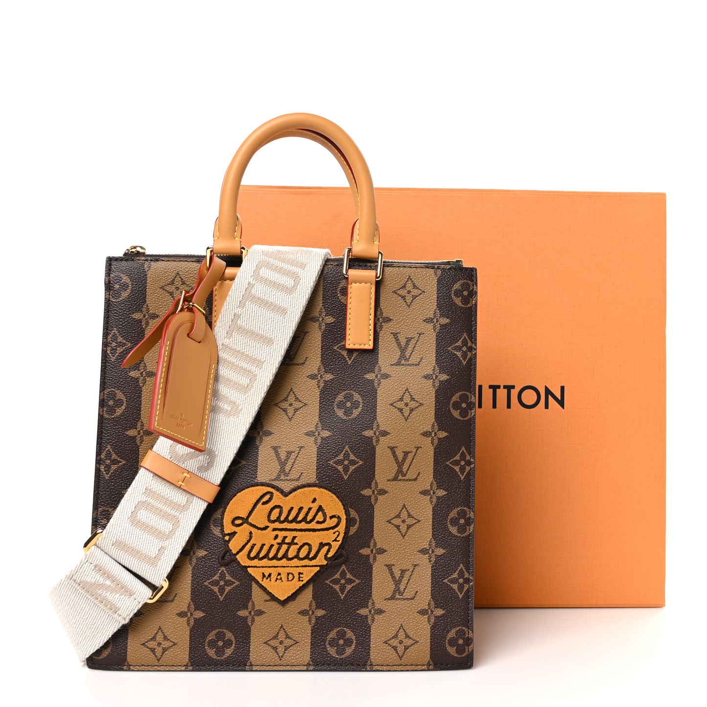 X NIGO Reverse Monogram Stripes Sac Plat Cross