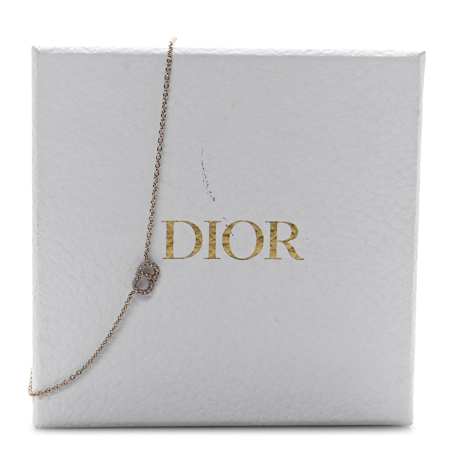 Metal Crystal Clair D Lune Necklace Gold